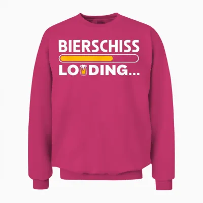 Bierschiss Loading Funny Drinking Suff Party T-Shirt, Black Unisex Sweatshirt - Heliconia