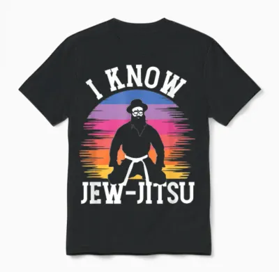 Funny I Know Jew-Jitsu | Jüdisches Judentum | Hebräisch Israel Unisex T-Shirt - Black