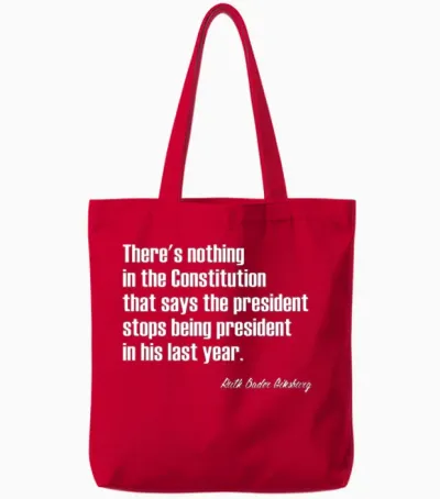 Ruth Bader Ginsburg Quote Tote Bags - Red