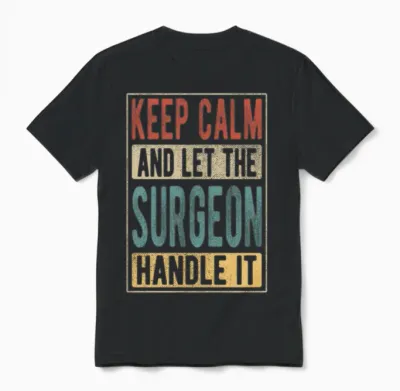 Surgeon Retro Gift Unisex T-Shirt - Black