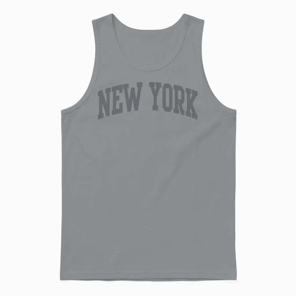New York Unisex Tank Top in Sport Grey