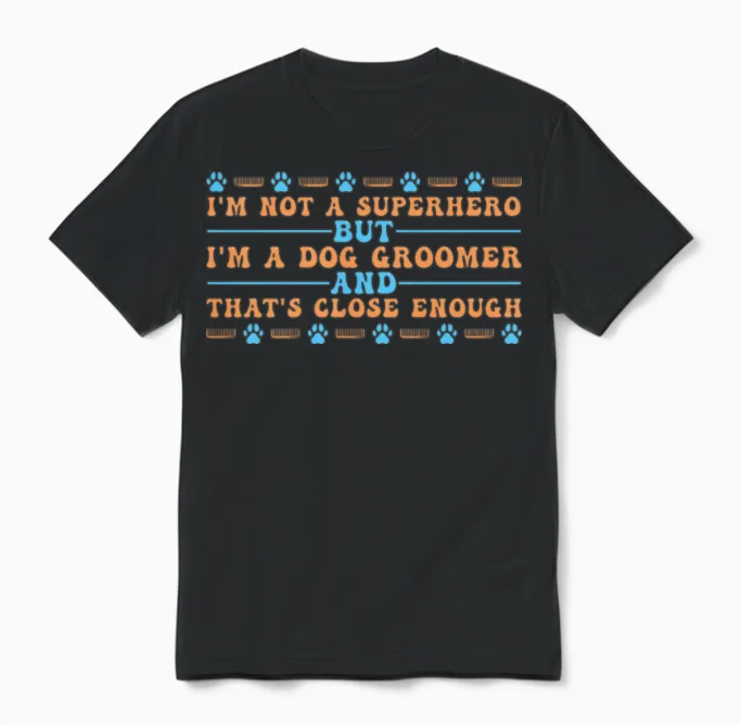 Dog Groomer Dog Grooming Lovers Unisex T-Shirt in Black