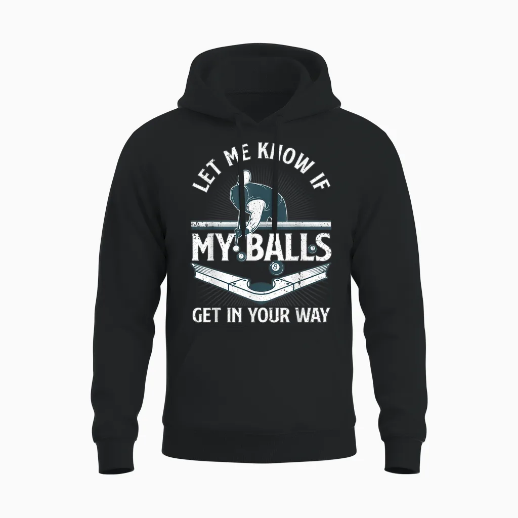 Funny Billiards Design for Men Women Billiard Pool Player Unisex Hoodie in Black