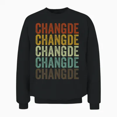 Changde China Retro Vintage Unisex Sweatshirt - Black