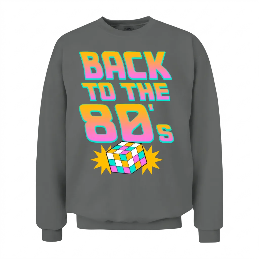Back to the 80's Retro Carnival 80's Mottoparty Unisex Sweatshirt - Graphite Heather