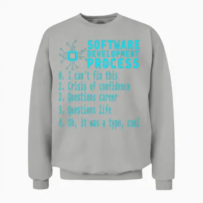 Software Dev Process Debugging Existential Crisis Unisex Sweatshirt - Ash