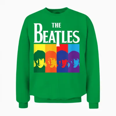 The Beatles - Yellow Submarine Album Colorblock Unisex Sweatshirt - Irish Green