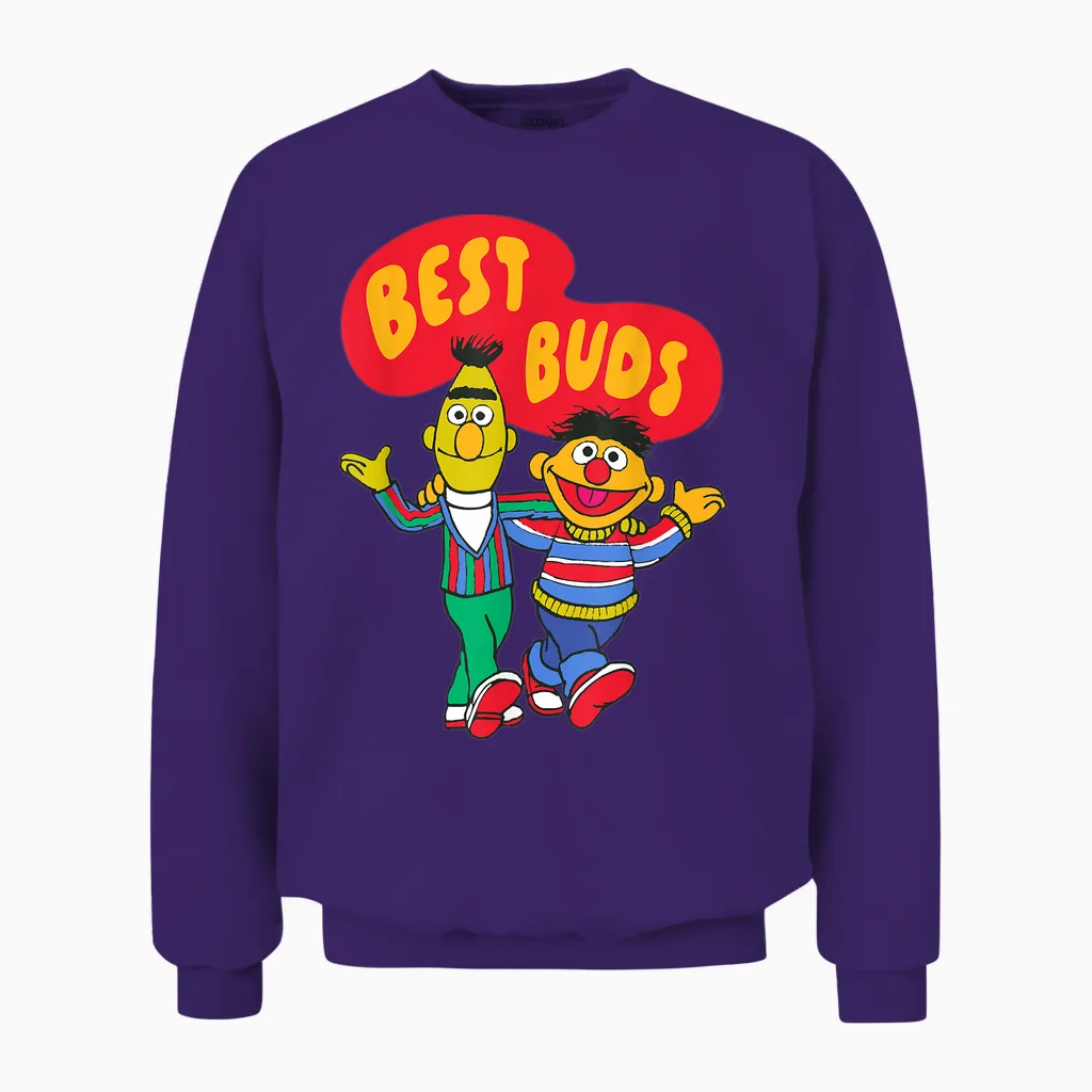 Sesame Street - Ernie Bert Best Buds Unisex Sweatshirt in Purple