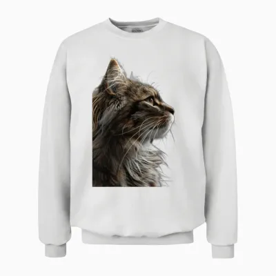Norwegian Forest Cat Unisex Sweatshirt - White