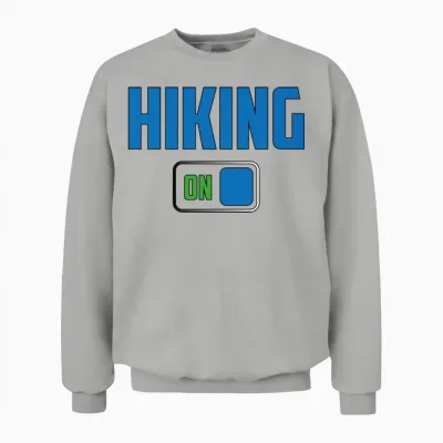 Hiking Mode on Nostalgia Unisex Sweatshirt - Ash