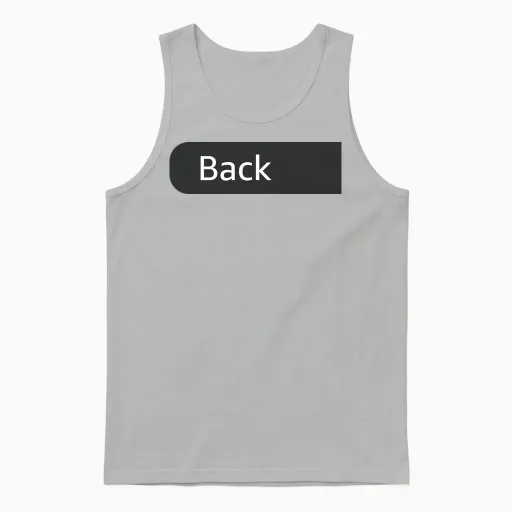 Hangyodon Front and Back Logo Unisex Tank Top in Ash