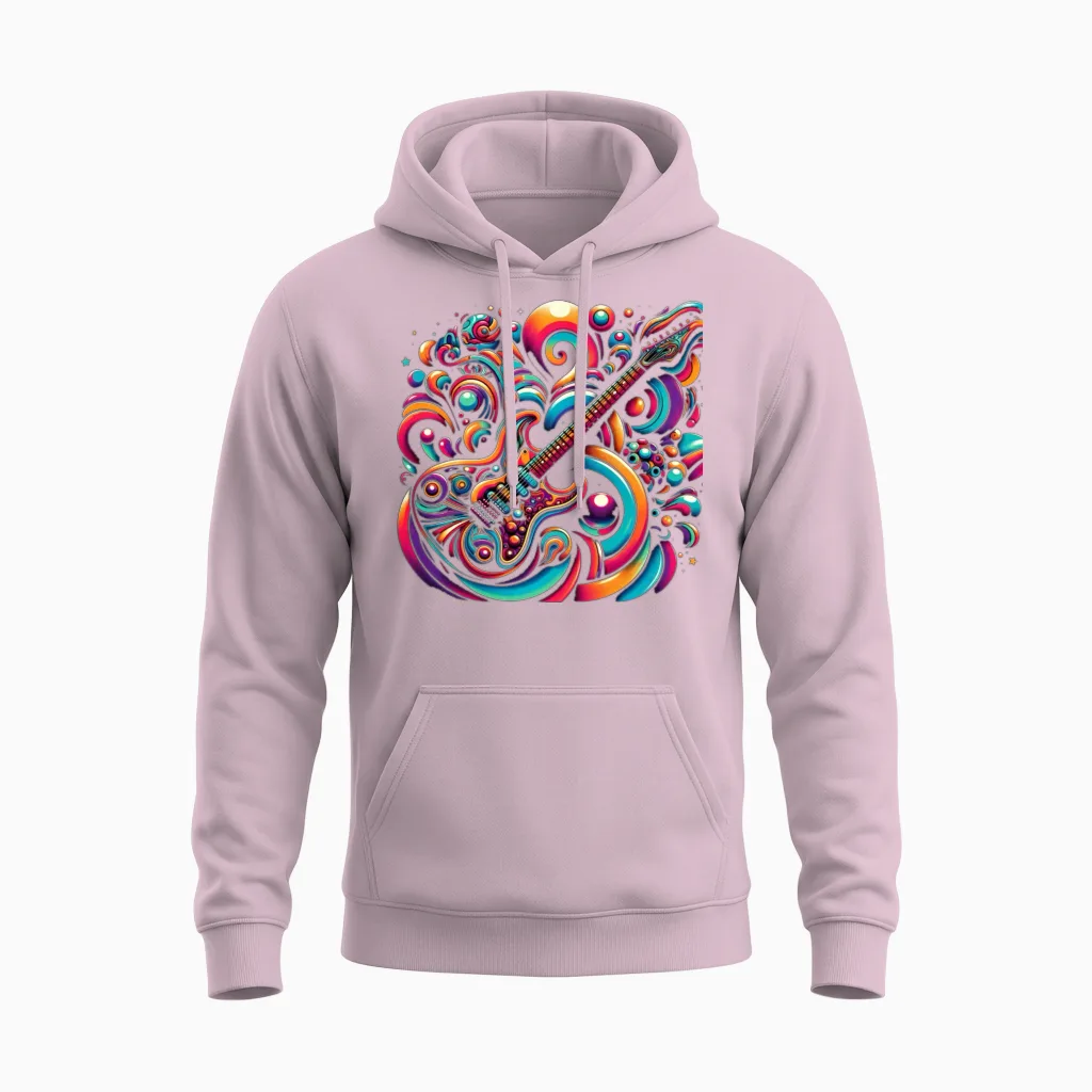 Retro Rhapsody Unisex Hoodie in Light Pink
