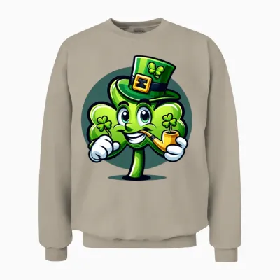 Funny Irish Shamrock Unisex Sweatshirt - Sand