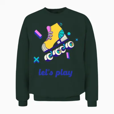 Retro Roller Skating Unisex Sweatshirt - Forest