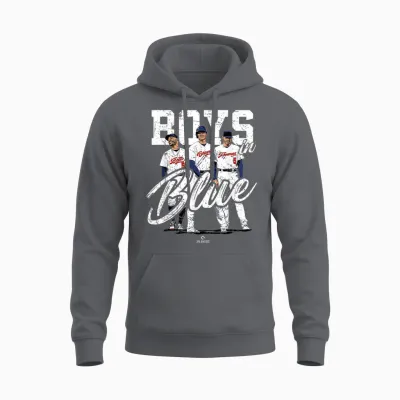 Ohtani, Betts, Freeman | La Baseball Mlb Player | Mlboht3001 Unisex Hoodie - Charcoal