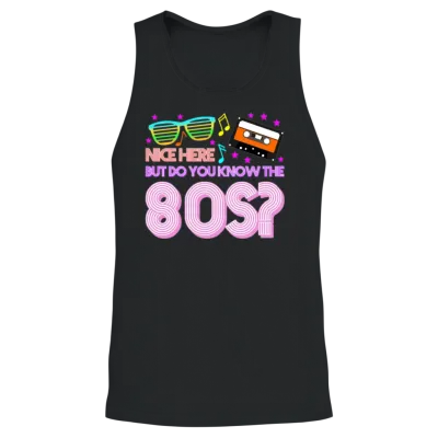 1980 Retro 80s Unisex Tank Top - Black