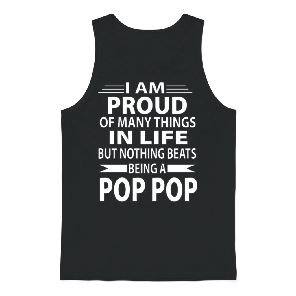 Pop Pop Unisex Tank Top - Black