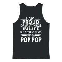 Pop Pop Unisex Tank Top - Black – 1