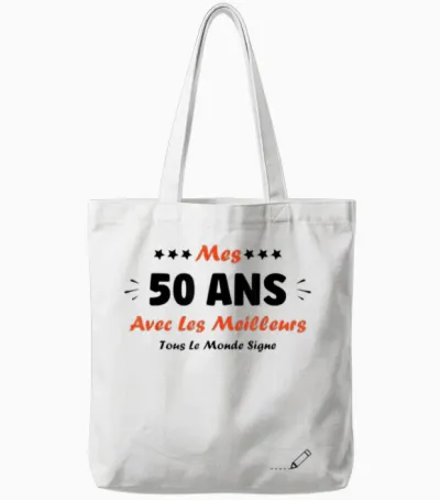 Humour 50 Years to Sign Birthday 50 Years Signature T-Shirt, White Tote Bags - White
