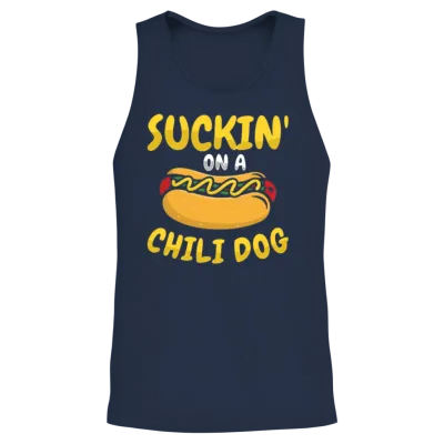 Chili Dog Hot Dog Sausage Fastfood Unisex Tank Top - Navy
