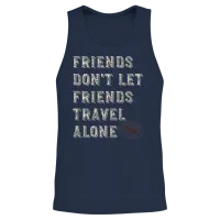 Friendcation Friends Don T Let Friends Travel Unisex Tank Top - Navy – 2