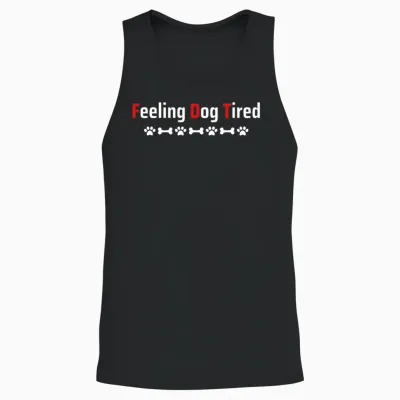 Feeling Dog Tired Dogs Lover Unisex Tank Top - Black