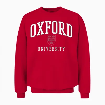 Oxford Logo White T-Shirt, Blue, S Unisex Sweatshirt - Red