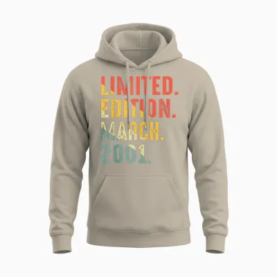 édition Limitée Mars 2001 Anniversaire Unisex Hoodie - Sand