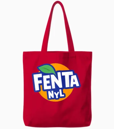 Fenta Excessive Fentanyl Consumption X Funny Logo Sarcasm Tote Bags - Red