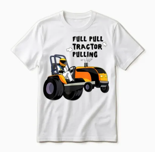 Traktor Pulling Shirt | Funny Power Puller Unisex T-Shirt in White
