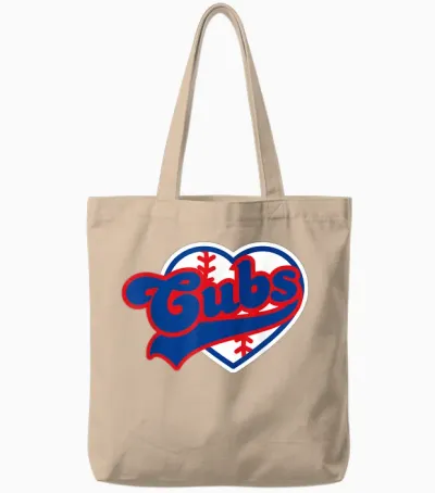 Retro Cubs Last Name Personalized Apparel Cubs Lover Men Tote Bags - Natural