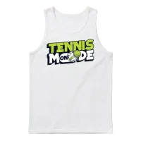 Tennis Mode on Professional Lover Player Trainer Unisex Tank Top - White – 1