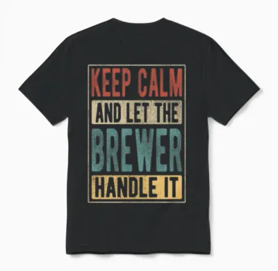 Brewer Retro Gift Unisex T-Shirt - Black