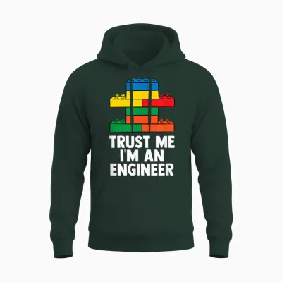I´m an Engineer - Building Blocks Brick Toy Brick Builder Unisex Hoodie - Forest