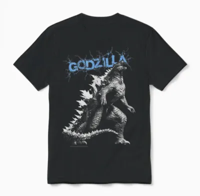 Monsterverse Godzilla Crackle - Officially Licensed Unisex T-Shirt - Black