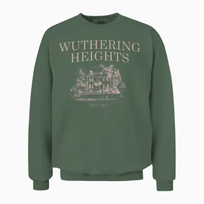 Wuthering Heights, Catherine Earnshaw Und Heathcliff, Bronte Unisex Sweatshirt - Military Green