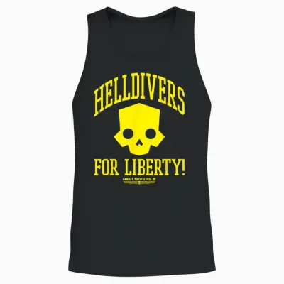 Helldivers 2 Sony Playstation Video Game for Liberty! Icon T-Shirt, Black, S Unisex Tank Top - Black