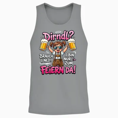 Trachten T-Shirt Damen Trachtenshirt Passend Für Oktoberfest Unisex Tank Top - Sport Grey