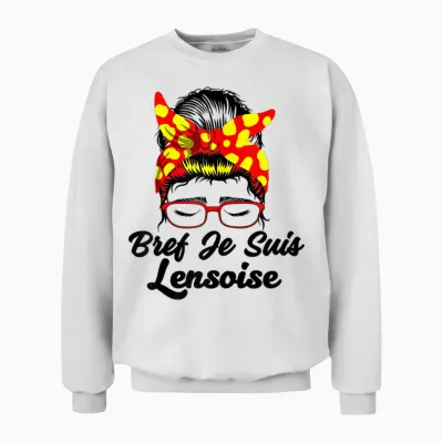 Bref Je Suis Lensoise Unisex Sweatshirt - White