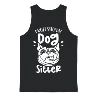 Professional Dog Sitter Dog Sitting Dogs Puppy Unisex Tank Top - Black – 1