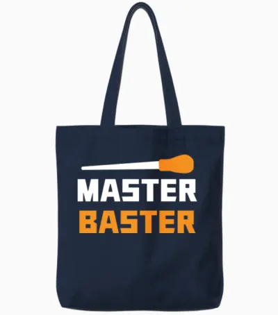 Master Baster Funny Thanksgiving Tote Bags - Navy