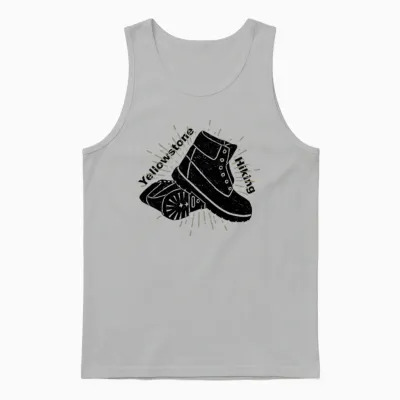 Yellowstone Hiking Boots Unisex Tank Top - Ash
