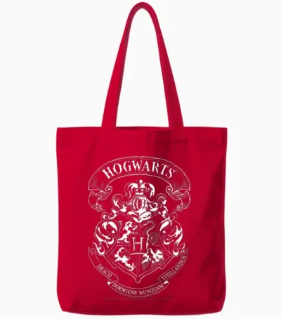 Kinder Harry Potter Hogwarts Crest Camiseta Tote Bags - Red