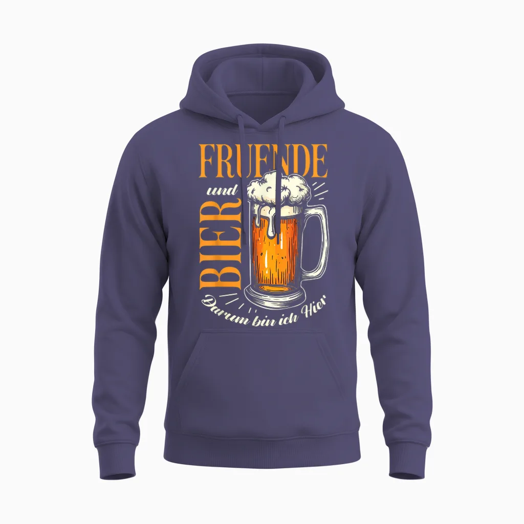 Freunde Bier Vatertag Lustig Saufen Kneipe Spaß Papa Männer Unisex Hoodie in Heather Sport Dark Navy