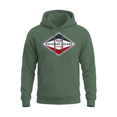 Mackinac Island Unisex Hoodie - Military Green