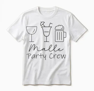 Malle Crew Party Urlaub Outfit Mallorca Unisex T-Shirt - White