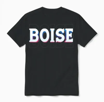 Retro - Boise Unisex T-Shirt - Black