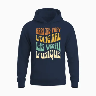 Great Grandfather Gift Idea Man Humour Grandpa T-Shirt, Black, S Unisex Hoodie - Navy