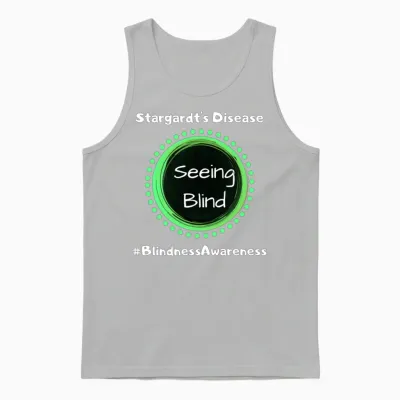 Stargardt S Disease (seeing Blind) Awareness Unisex Tank Top - Ash