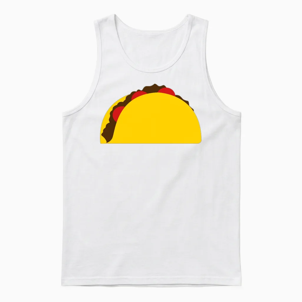 Make Tacos Not Walls Unisex Tank Top in White